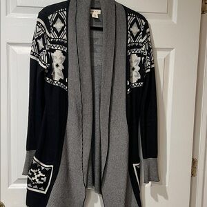 Yes Lola Black and White Geometric Cardigan